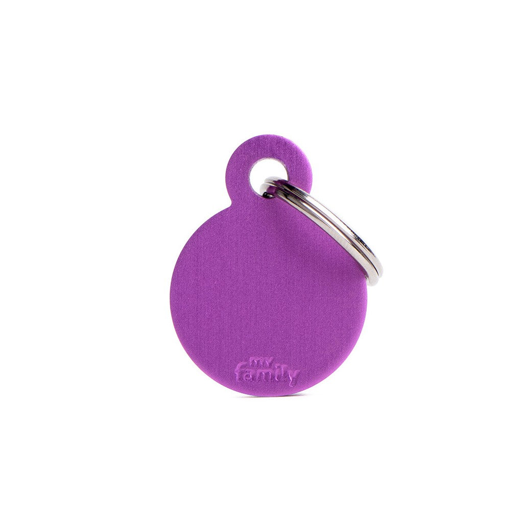 My Family Basic Small Aluminum Circle ID Tag