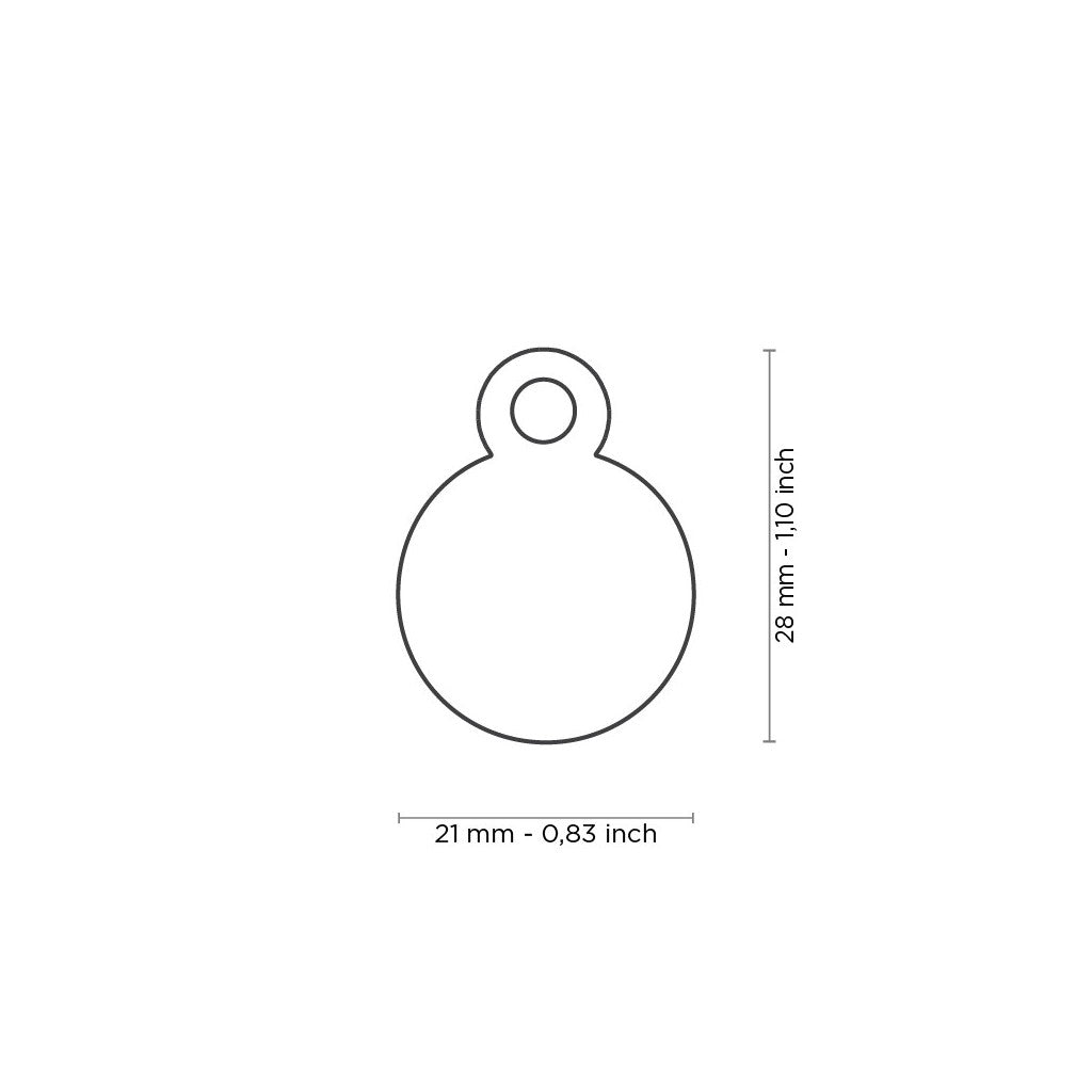 My Family Basic Small Aluminum Circle ID Tag