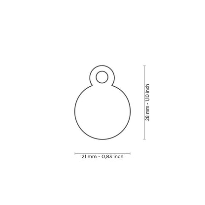 My Family Basic Small Aluminum Circle ID Tag