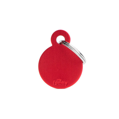 My Family Basic Small Aluminum Circle ID Tag
