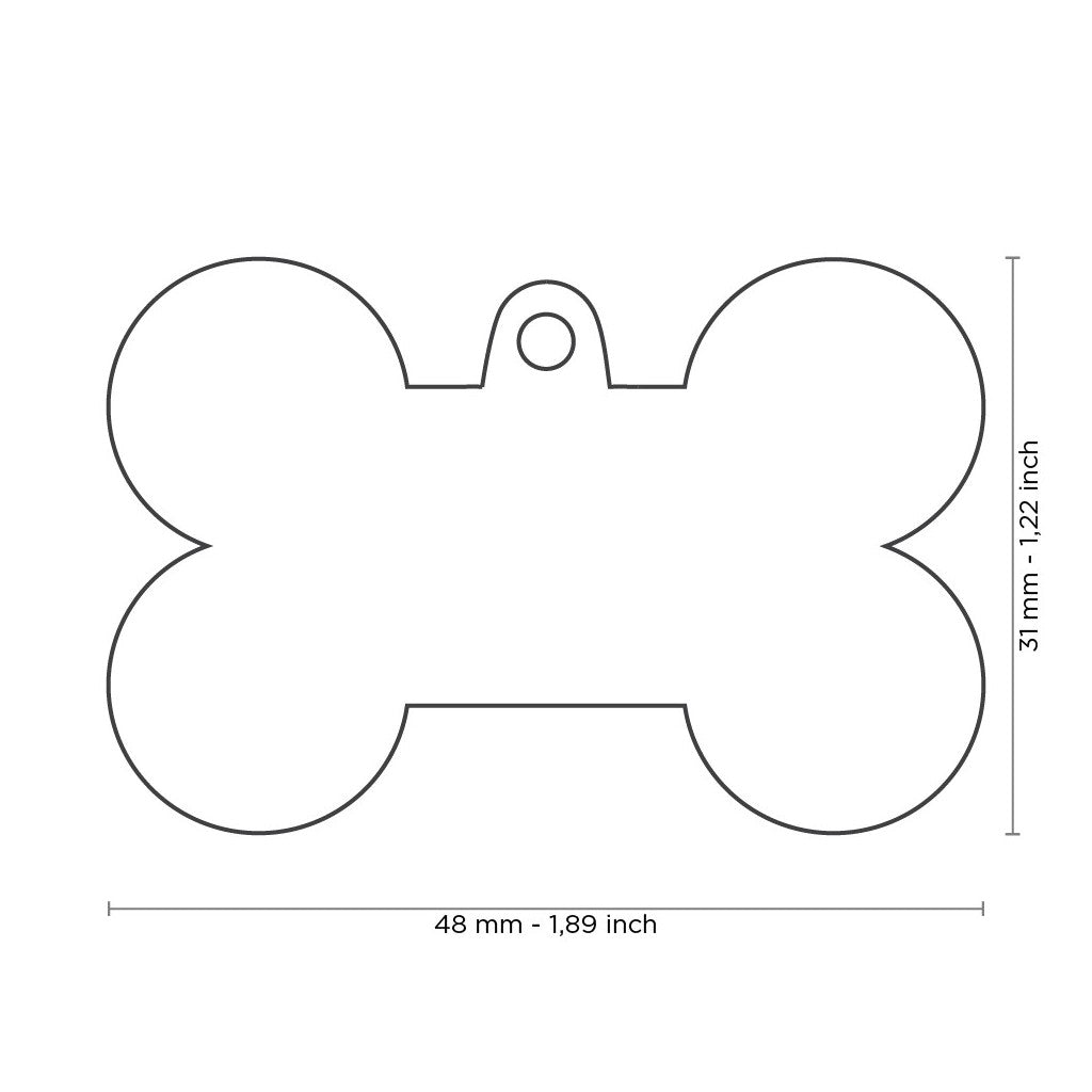 My Family Basic XL Aluminum Bone ID Tag