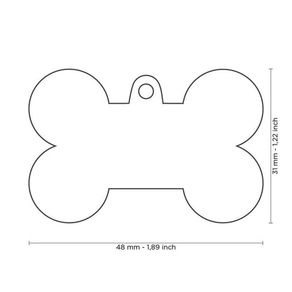 My Family Basic XL Aluminum Bone ID Tag