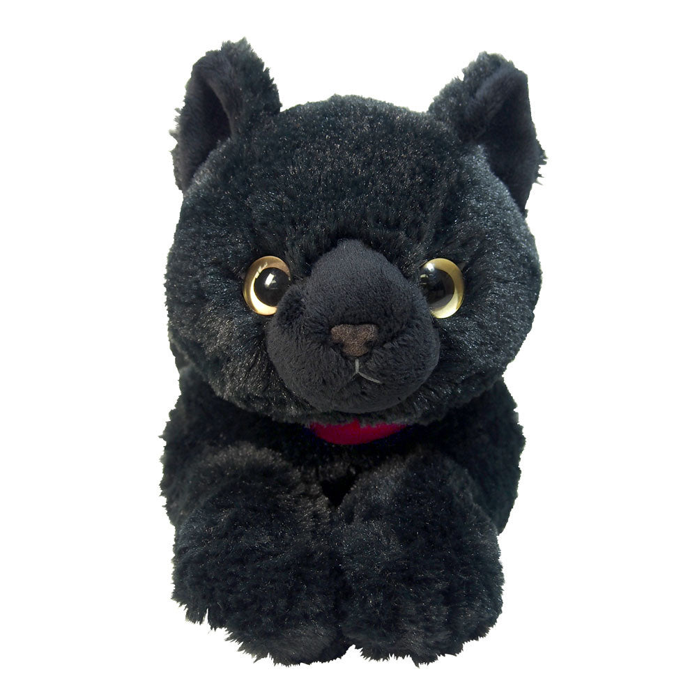 LYING CAT STUFFED TOY M BLACK CAT
