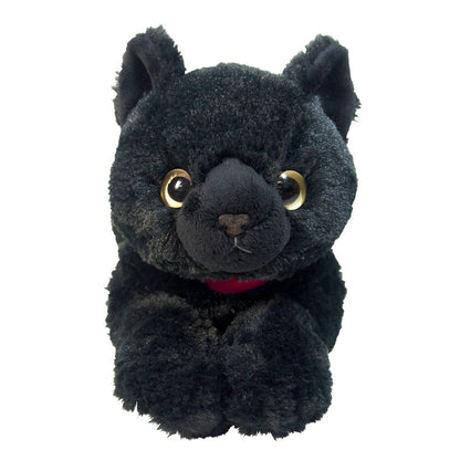LYING CAT STUFFED TOY M BLACK CAT