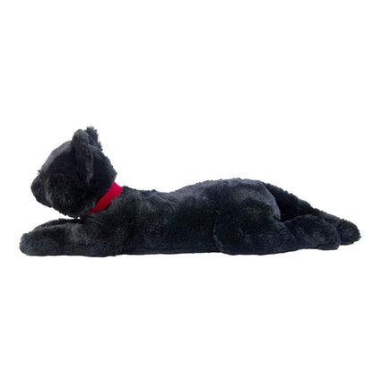 LYING CAT STUFFED TOY M BLACK CAT