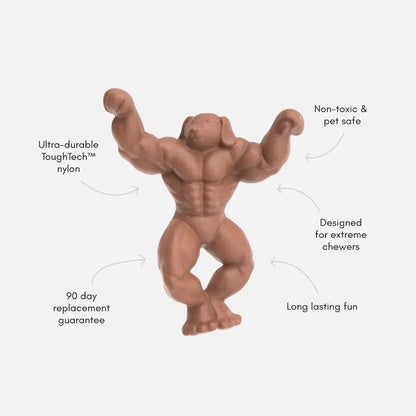 Happy Staffy Co. Staffy Schwarzenegger Dog Chew Toy