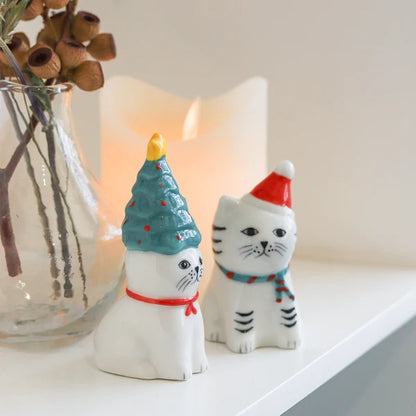 Zappy “Cat Christmas” Ceramic Figurine
