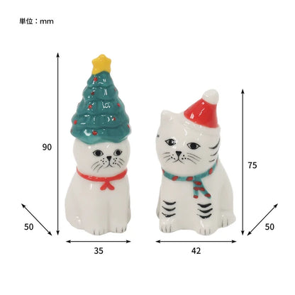 Zappy “Cat Christmas” Ceramic Figurine