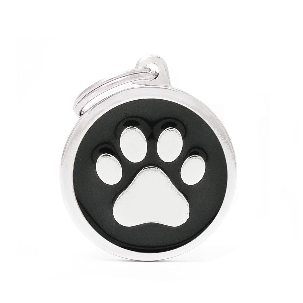 My Family Classic Big Circle with Paw ID Tag