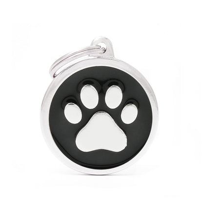 My Family Classic Big Circle with Paw ID Tag