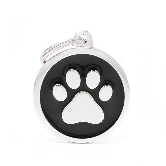 My Family Classic Big Circle with Paw ID Tag