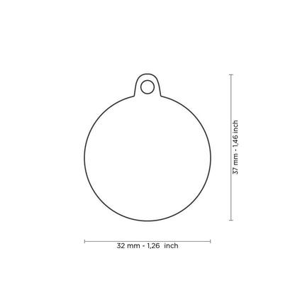 My Family Classic Big Circle with Paw ID Tag