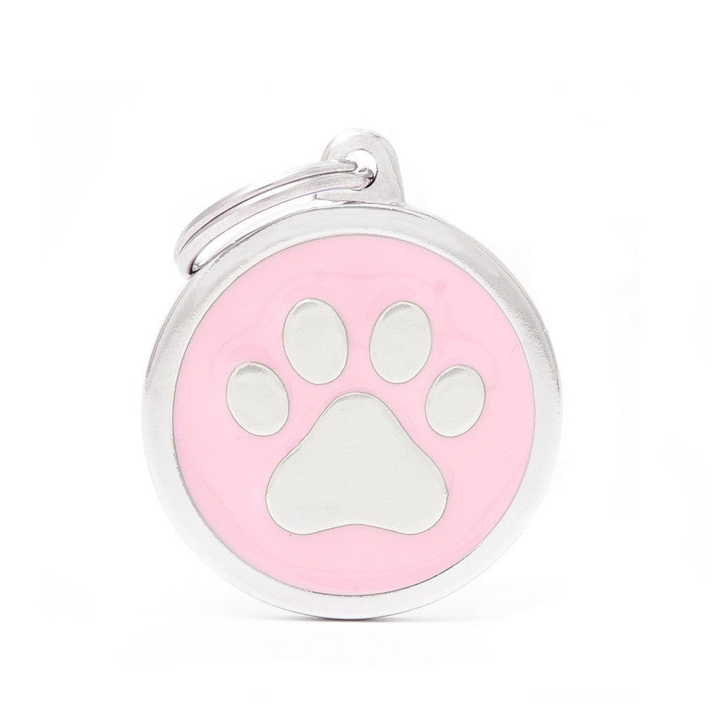 My Family Classic Big Circle with Paw ID Tag