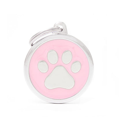 My Family Classic Big Circle with Paw ID Tag