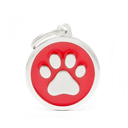 My Family Classic Big Circle with Paw ID Tag