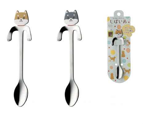 Dog Shaped Stainless Steel Coffee / Dessert Spoon - Made in Japan