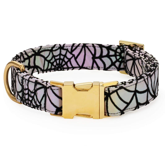 The Foggy Dog Holographic Spiderweb Dog Collar