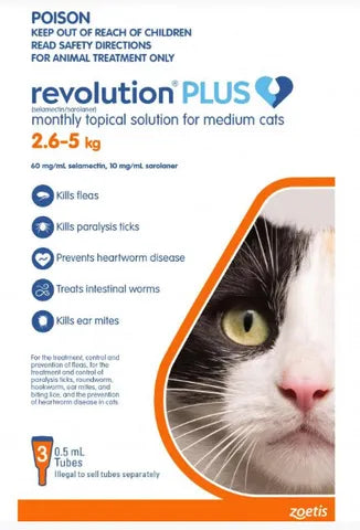 Revolution Plus For Large Cats 2.6-5Kg 3 Pack