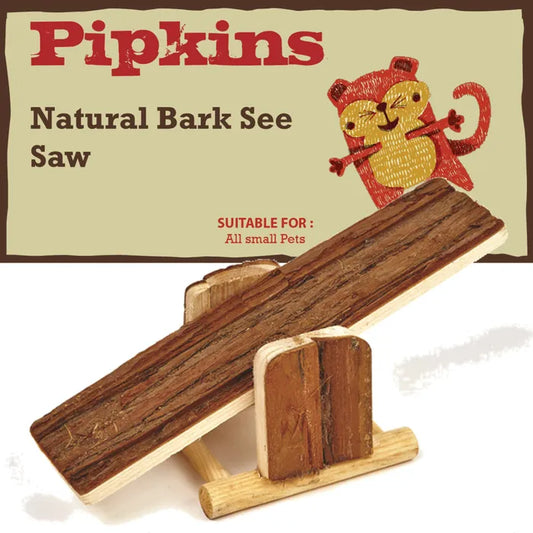 PIPKINS WOODIES NATURAL BARK SEE SAW