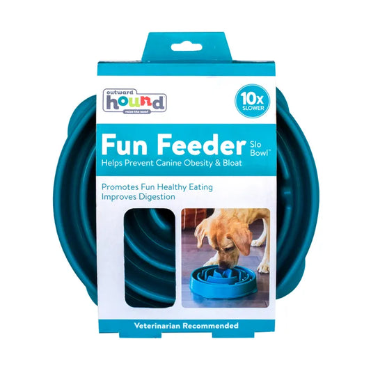 OUTWARD HOUND FUN FEEDER TEAL LARGE