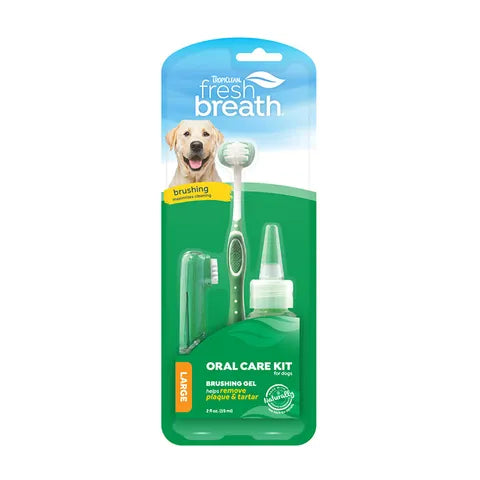 Tropiclean Fresh Breath Oral Care Kit for Small & Medium Dogs