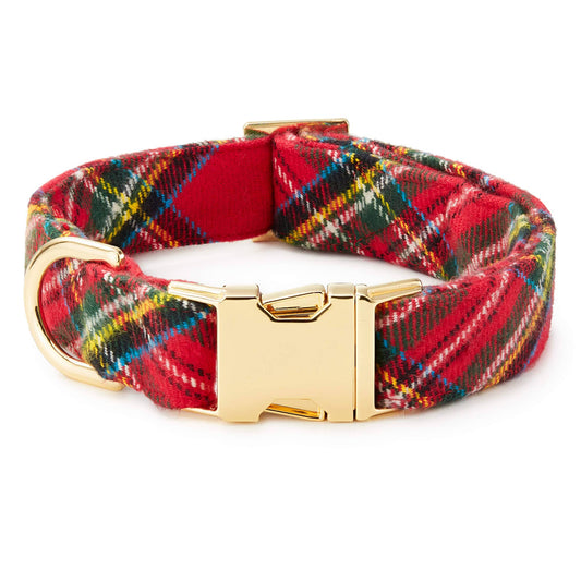 The Foggy Dog Tartan Plaid Flannel Holiday Dog Collar