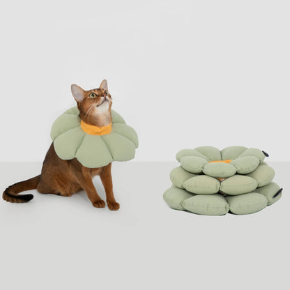 Flower Shaped Elizabeth Collar - Green