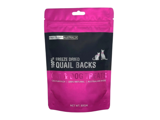 Freeze Dry Australia Freeze Dried Quail Backs Treats
