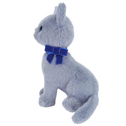 JOLLY STUFFED TOY SITTING CAT GREY