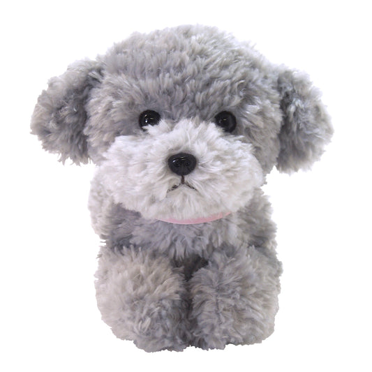 LYING DOG STUFFED TOY S TOY POODLE Grey