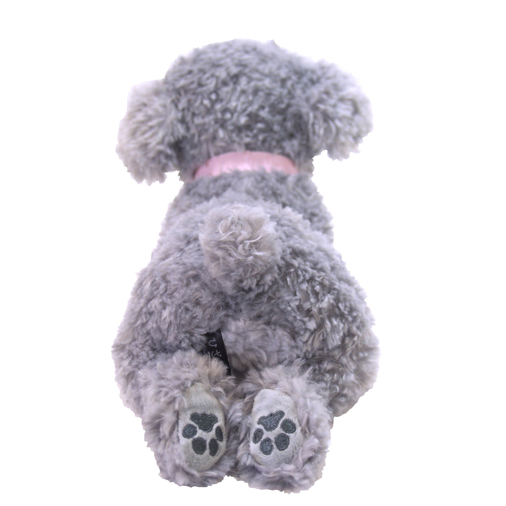 LYING DOG STUFFED TOY S TOY POODLE Grey