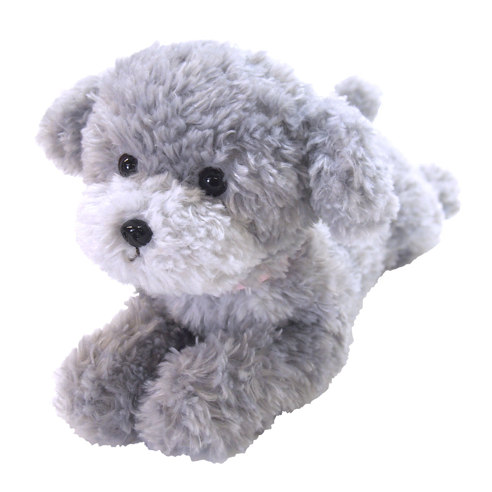 LYING DOG STUFFED TOY S TOY POODLE Grey