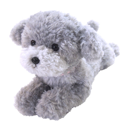 LYING DOG STUFFED TOY S TOY POODLE Grey
