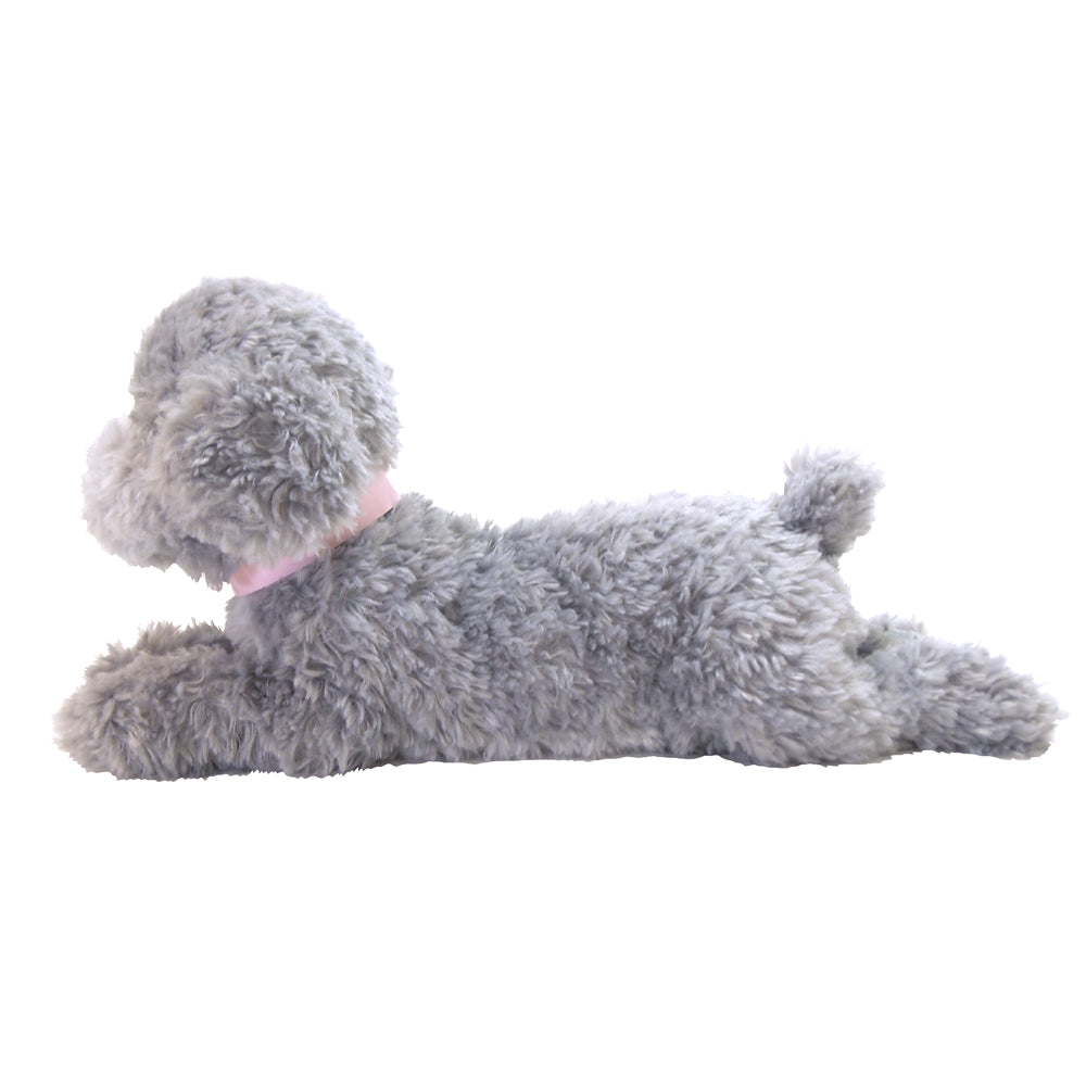 LYING DOG STUFFED TOY S TOY POODLE Grey
