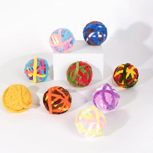 Plush Pom-Pom Cat Toy