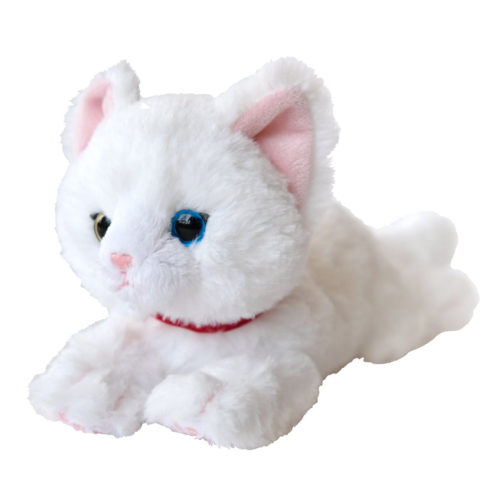 LYING CAT STUFFED TOY SS WH