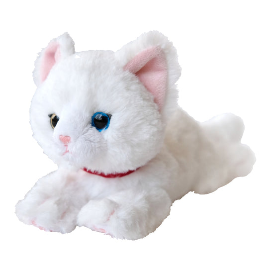 LYING CAT STUFFED TOY SS WH