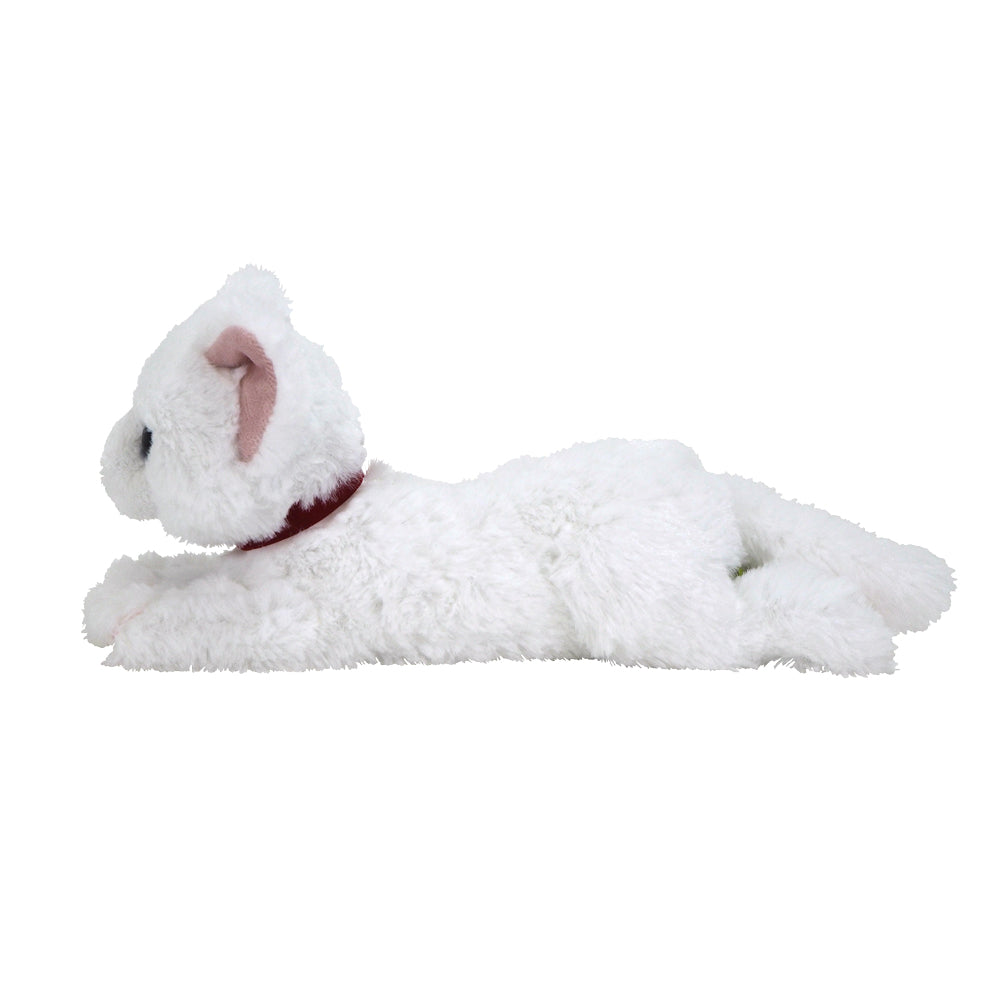 LYING CAT STUFFED TOY SS WH