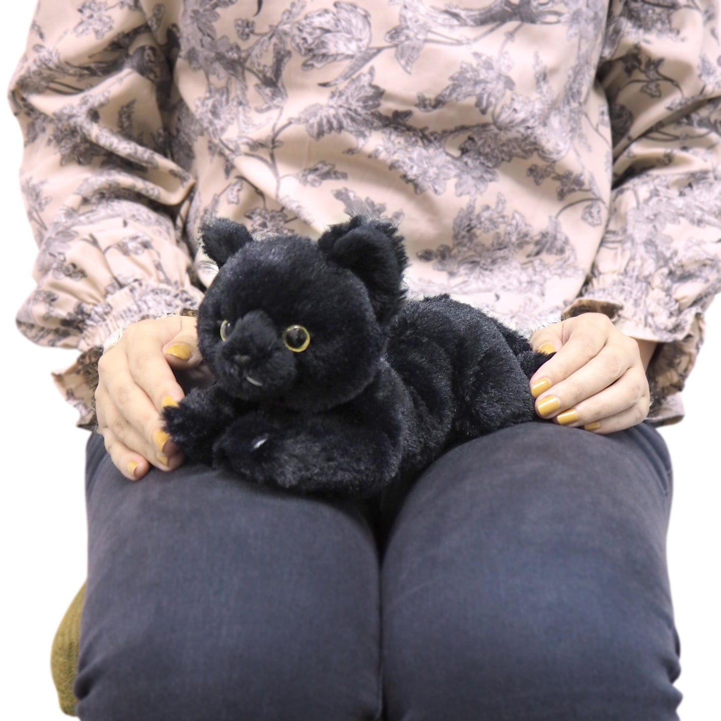 LYING CAT STUFFED TOY SS BK