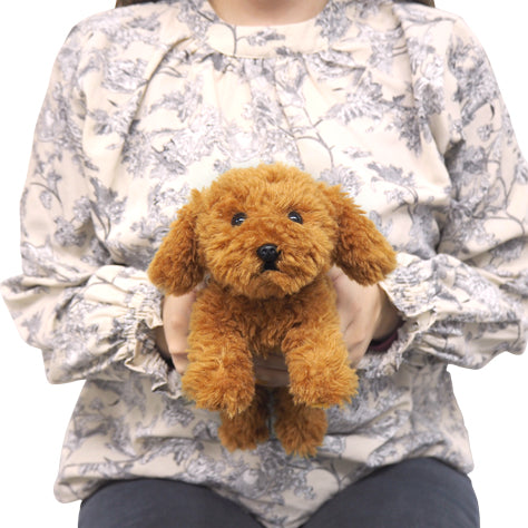 LYING DOG STUFFED TOY SS TOY POODLE BR