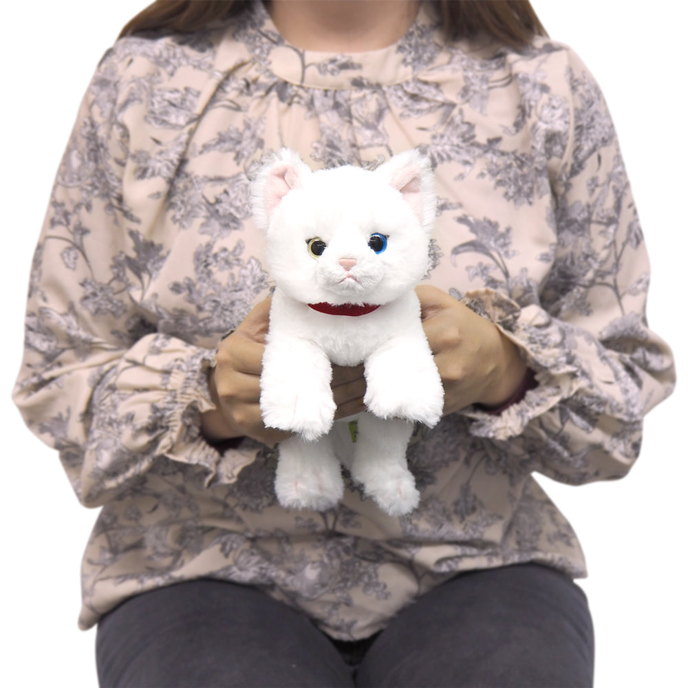 LYING CAT STUFFED TOY SS WH