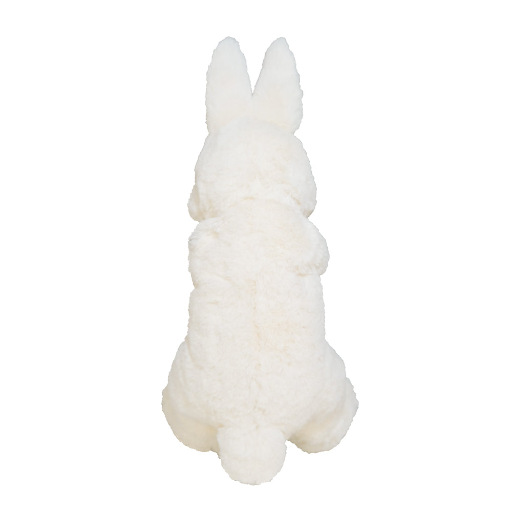 LYING RABBIT SLEEPING FACE STUFFED TOY WHITE