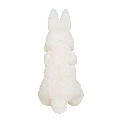 LYING RABBIT SLEEPING FACE STUFFED TOY WHITE