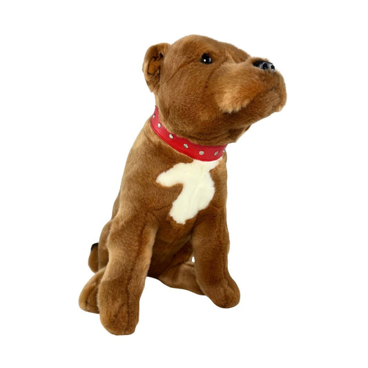 Bocchetta Plush Lester - Staffy - 32cm sitting, brown
