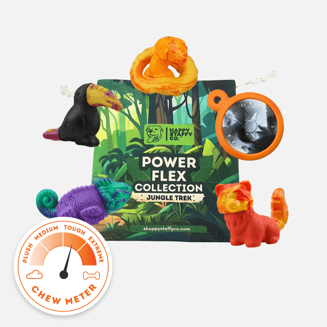 Happy Staffy Co. PowerFlex Jungle Trek Collection Dog Chew Toy