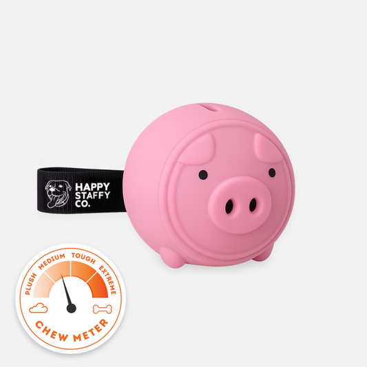 Happy Staffy Co. Poppy Pig Treat Dispenser