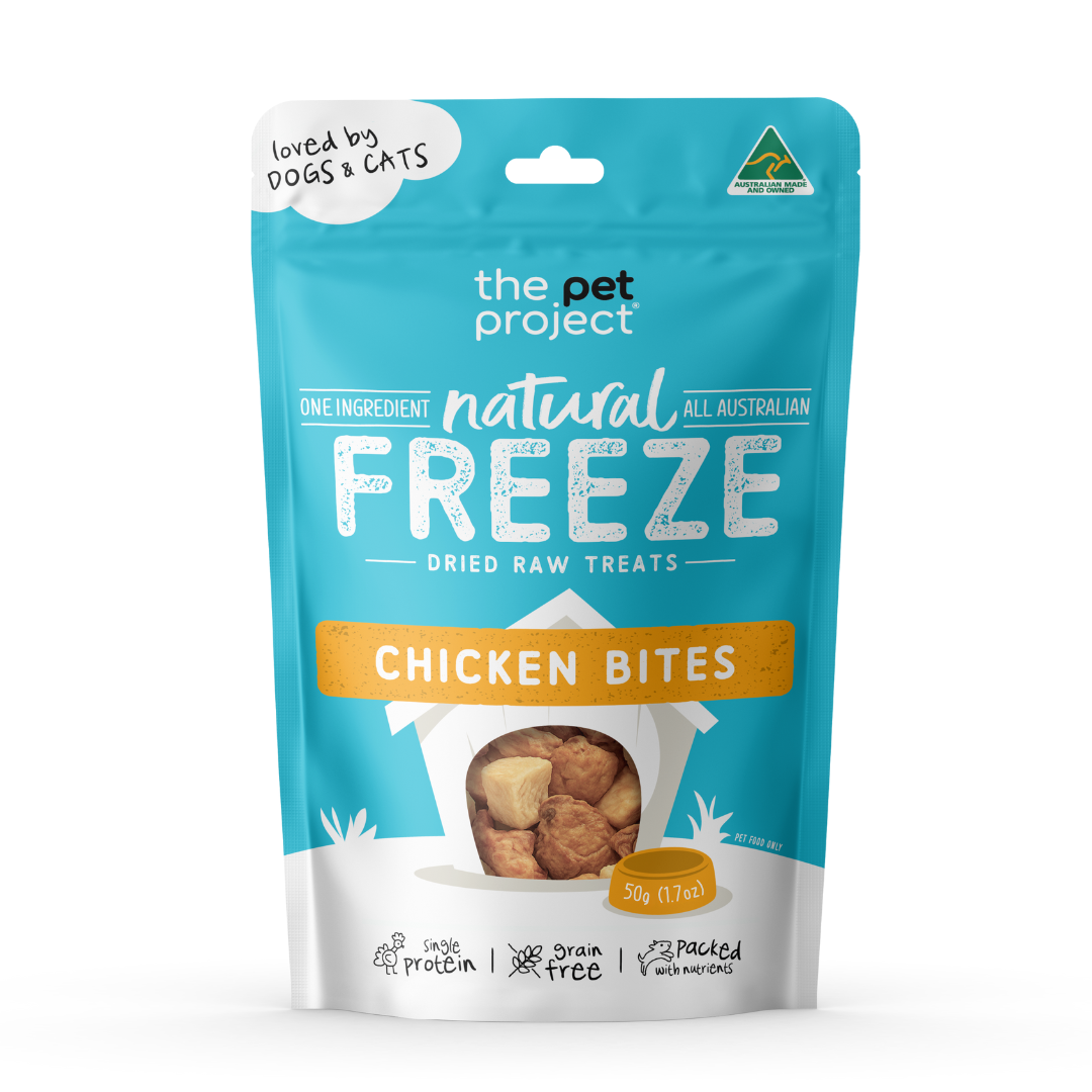 THE PET PROJECT CHICKEN BITES FREEZE DRIED 50G