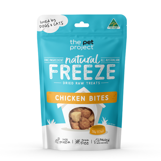 THE PET PROJECT CHICKEN BITES FREEZE DRIED 50G