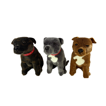 Bocchetta Plush Lester - Staffy - 32cm sitting, brown