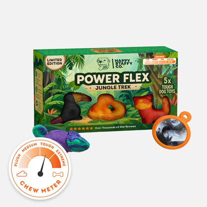 Happy Staffy Co. PowerFlex Jungle Trek Collection Dog Chew Toy